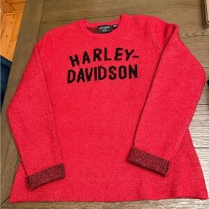 Harley-Davidson Women's Vibrant Red Crew Neck Sweater